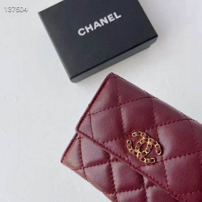 ChaneL・レザー コンチネンタルウォレット 財布 折財布