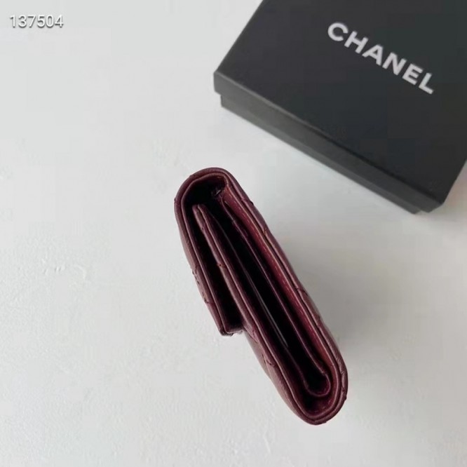 ChaneL・レザー コンチネンタルウォレット 財布 折財布