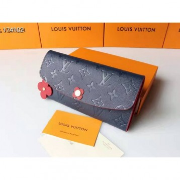 LV M63918クラシックEMILIEシリーズモノグラム牛革フラワー隠しバックルロングクリップ LV M63918クラシックEMILIEシリーズモノグラム牛革フラワー隠しバックルロングクリップ