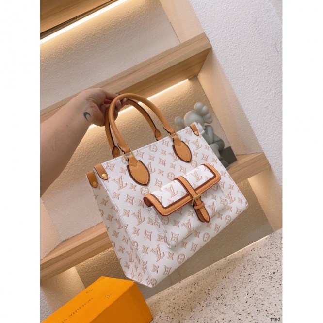 LOUIS VUITTON オンザゴー MM モノグラム 黒 ピンク バッグ
