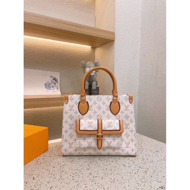 LOUIS VUITTON オンザゴー MM モノグラム 黒 ピンク バッグ