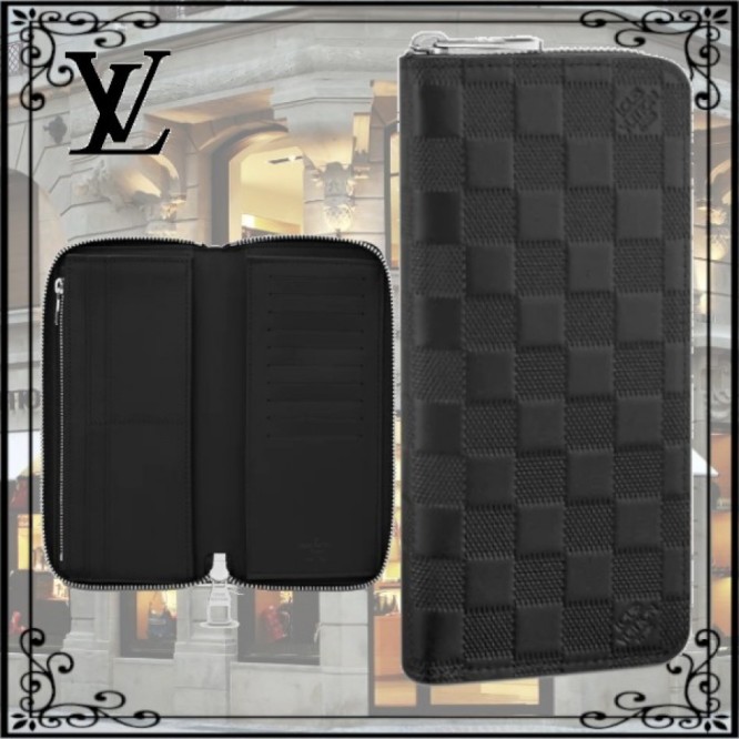 N63548ジッピーウォレット・ヴェルティカルオニキスダミエ・アンフィニ財布