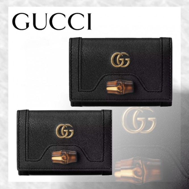 Gucci・オンライン限定 バンブー付き カードケース ウォレット財布
