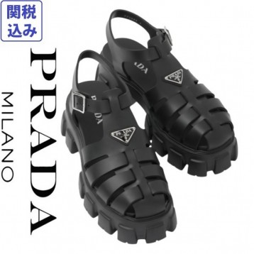 【PRADA】大人気！入手困難！発泡ゴムサンダル 赤いロングスカートに合う