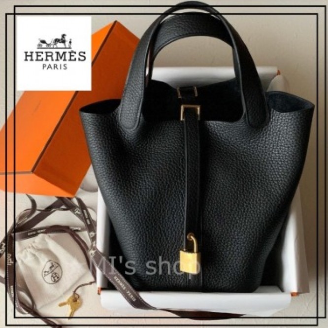 [HERMES]牛革ピコキューブバッグ　2サイズ(ポーチ付き)ひなたまりん様ちぴたん様ご愛用★おまけ付き　本革