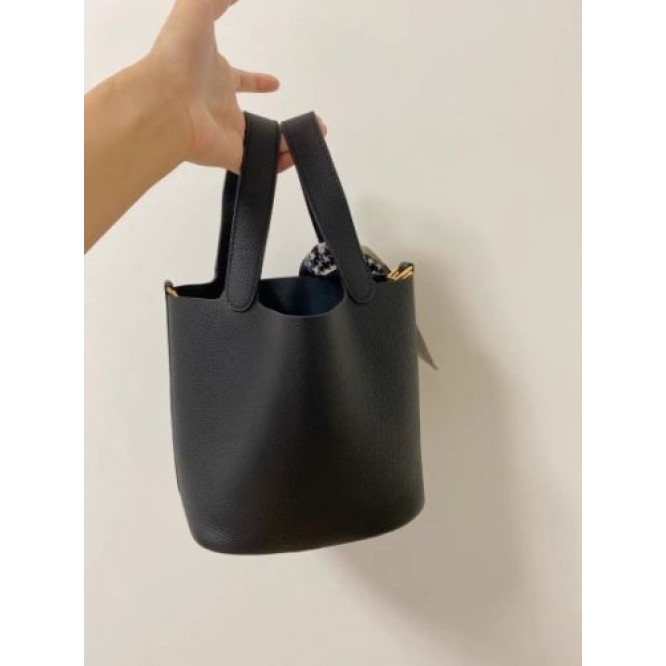 [HERMES]牛革ピコキューブバッグ　2サイズ(ポーチ付き)ひなたまりん様ちぴたん様ご愛用★おまけ付き　本革